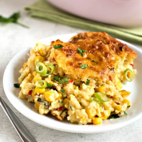 Cheesy sweetcorn pudding