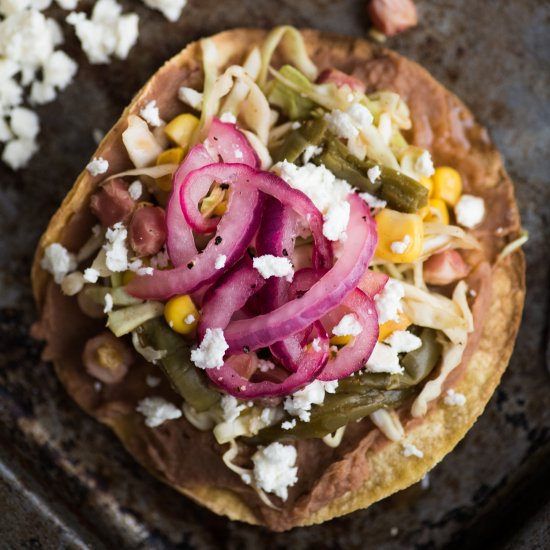 Nopales Slaw Tostadas