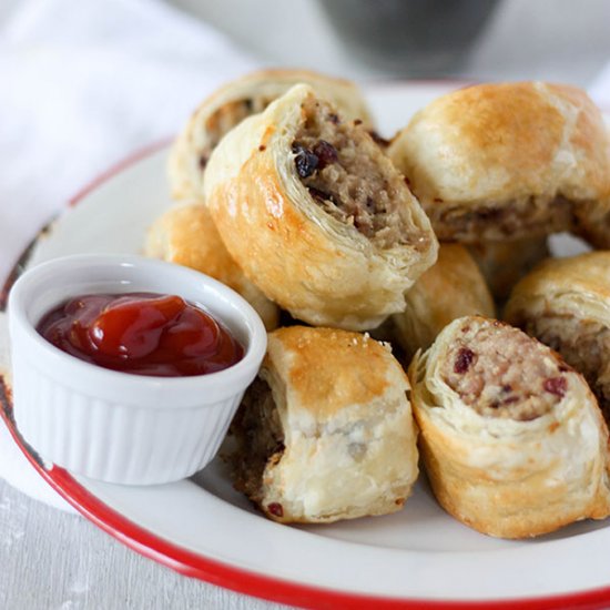 Pork Cranberry Sausage Rolls