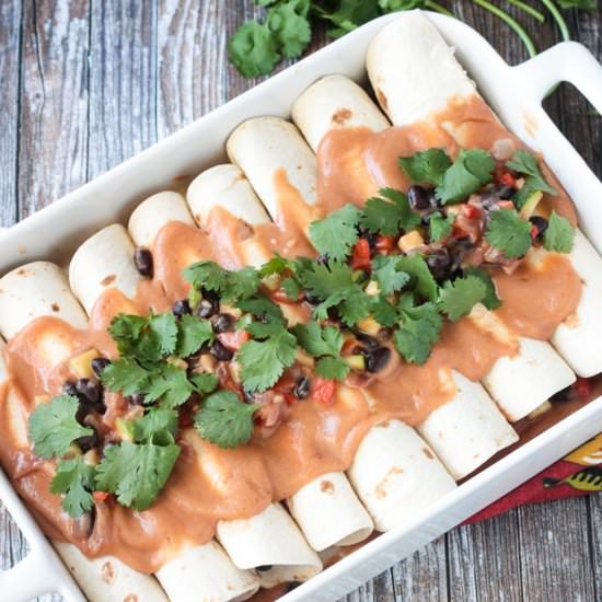 Black Bean Zucchini Enchiladas