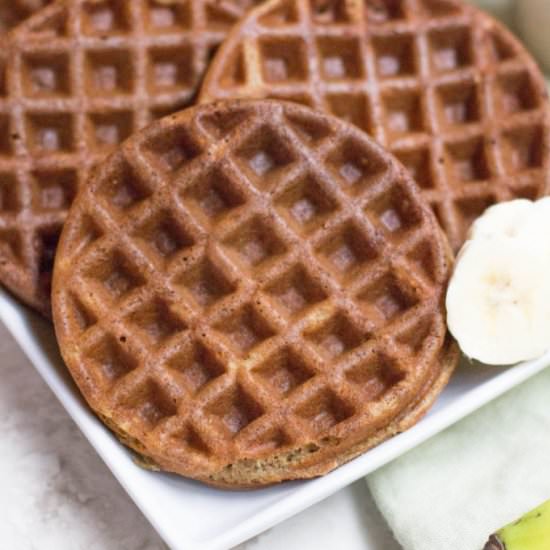 Banana Bread Blender Waffles