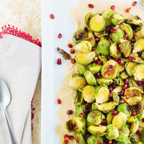 Brussels Sprouts with Hummus