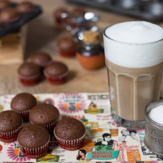 Mini choco cinnamon muffins