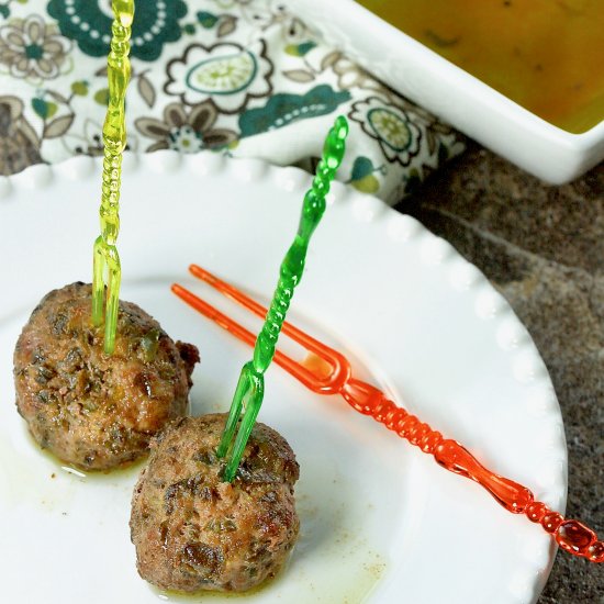 Easy Olive Tapenade Party Meatballs