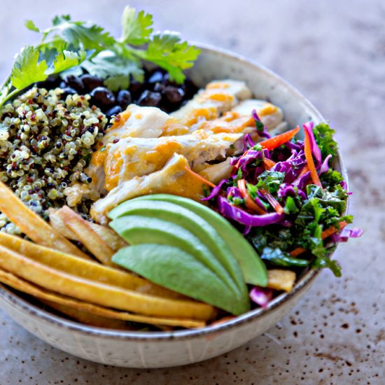 Fish Taco Quinoa Bowls