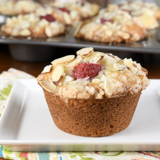 Lemon Raspberry Almond Muffins