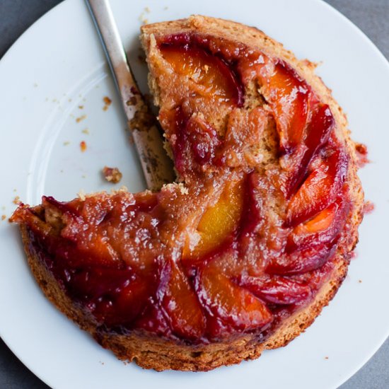 Upside Down Plum Spice Cake