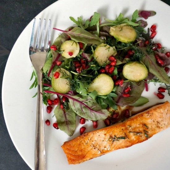 Salmon with Pomegranate Salad