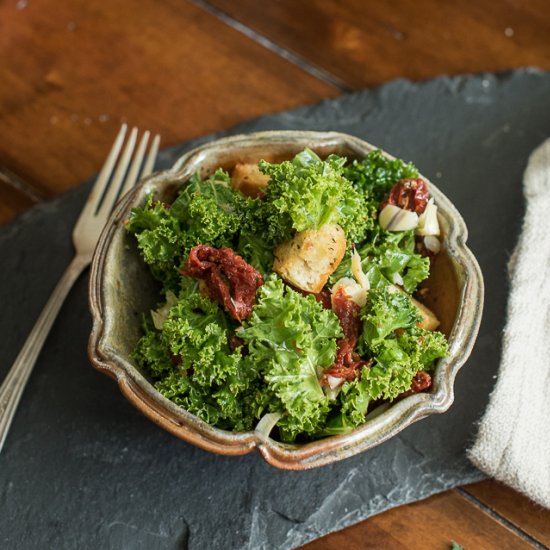 Kale Artichoke Sundried Tomato Salad