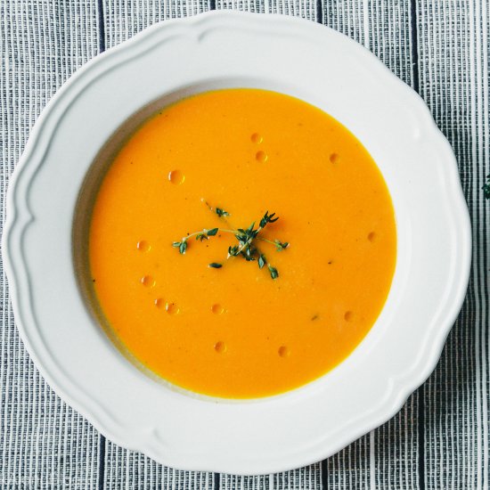 Pumpkin Soup With Cheese Broth