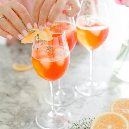 Thyme Infused Aperol Spritz