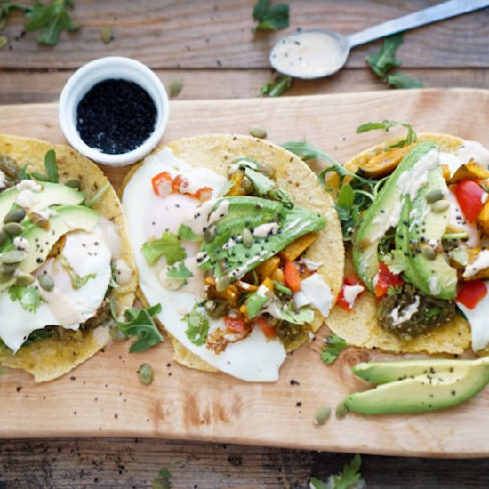 Roasted Squash Breakfast Tacos