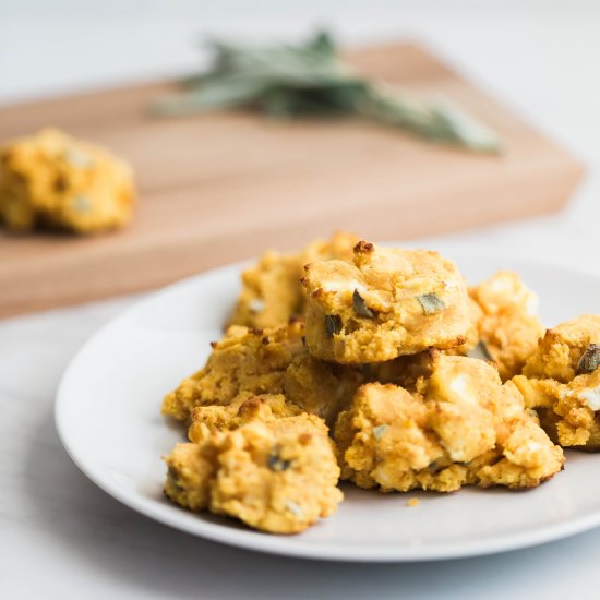 Pumpkin Sage Goat Cheese Biscuits