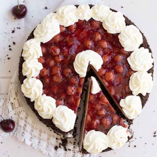 No-Bake Cherry Chocolate Cheesecake