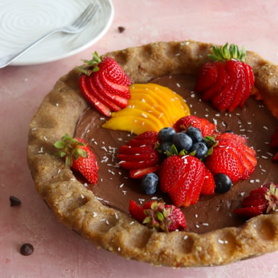 Organic Walnut Crust Chocolate Pie