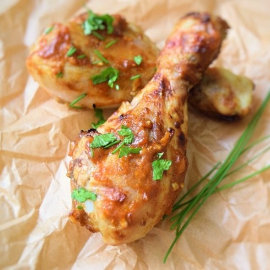 Grilled Mustard Chicken Thighs