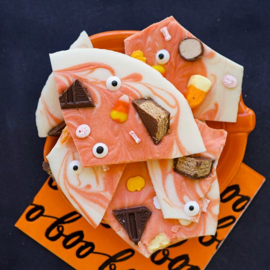 Halloween Chocolate Candy Bark