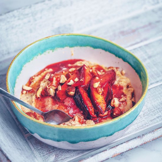 Vegan Plum Hazelnut Porridge