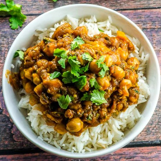 Eggplant and Chickpea Curry