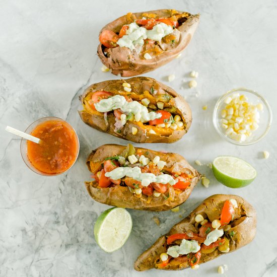 Fajita Stuffed Sweet Potatoes