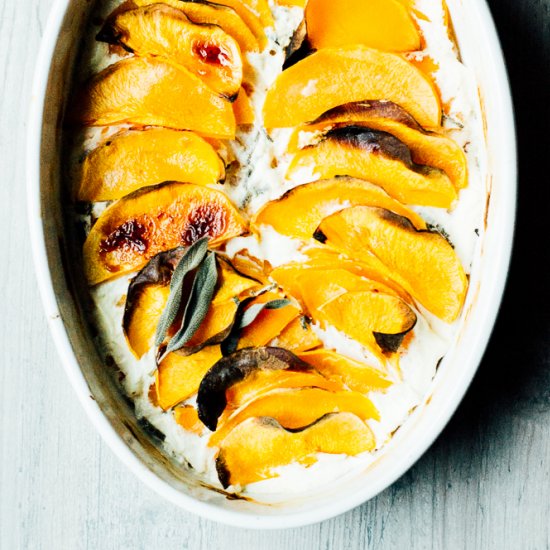 Baked Butternut Squash Gratin