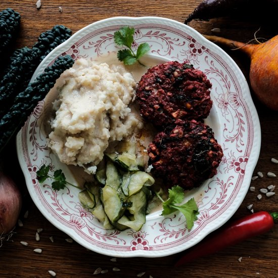 Beetroot-kale-chickpea-burgers