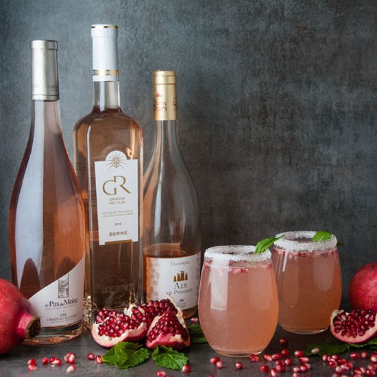 Pomegranate Rose Spritzers