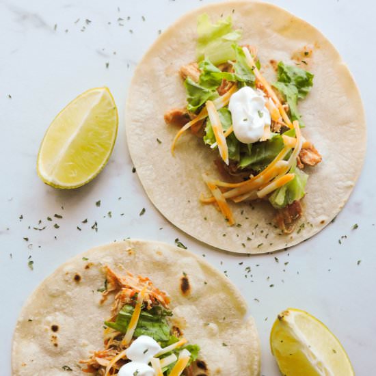 3 Ingredient Chicken Tacos