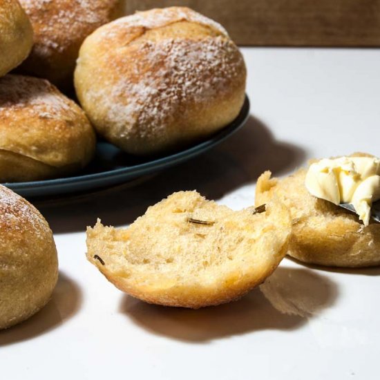 Sourdough Dinner Rolls with Orange