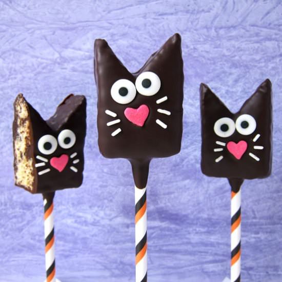 Rice Krispie Treat Cat Pops