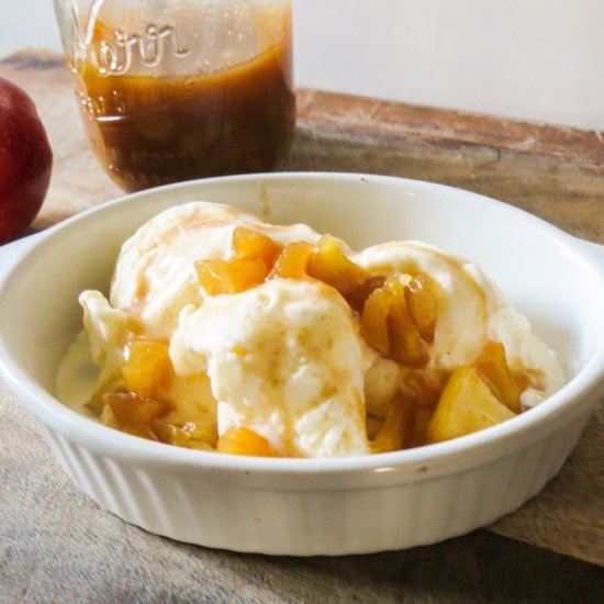 Caramel Apple Ice Cream Sundaes