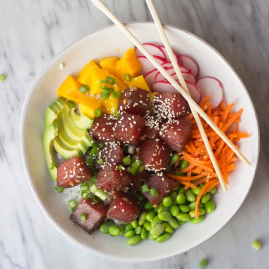 Ahi Tuna Poke Bowls