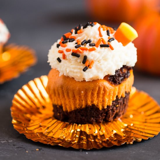 Halloween Brownie Cupcake