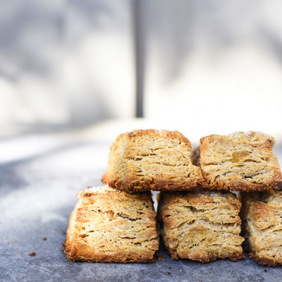 Flakey Ginger Scones