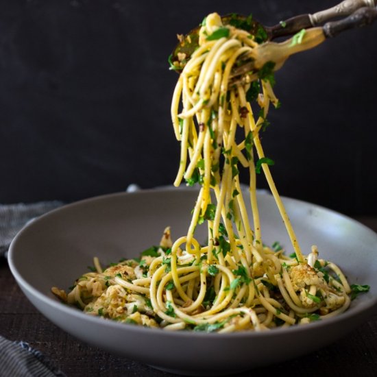 Roasted Cauliflower Pasta