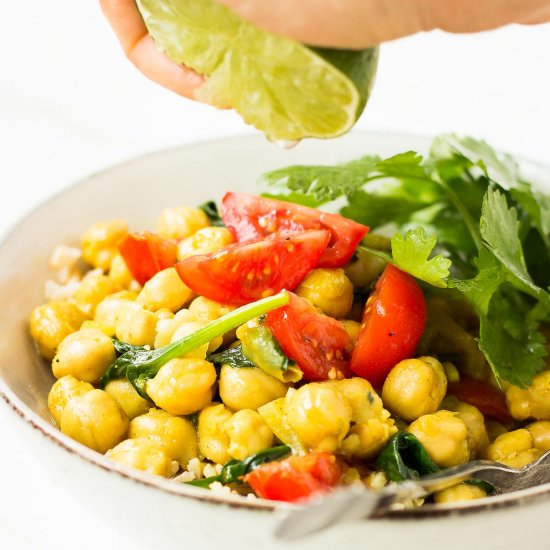 Chickpea Spinach Curry