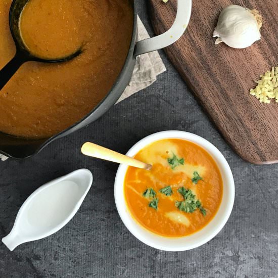 Turmeric, Ginger & Carrot Soup