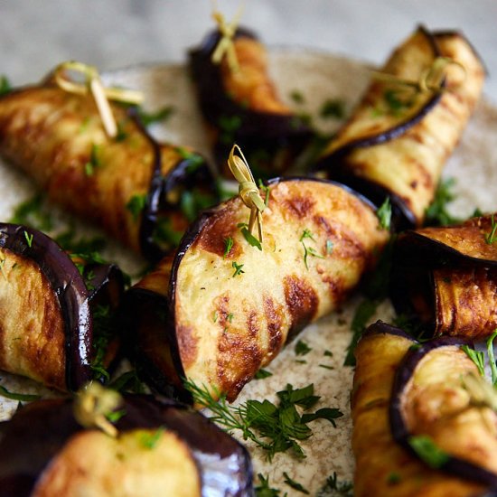 Fried Eggplant w/Garlic and Herbs