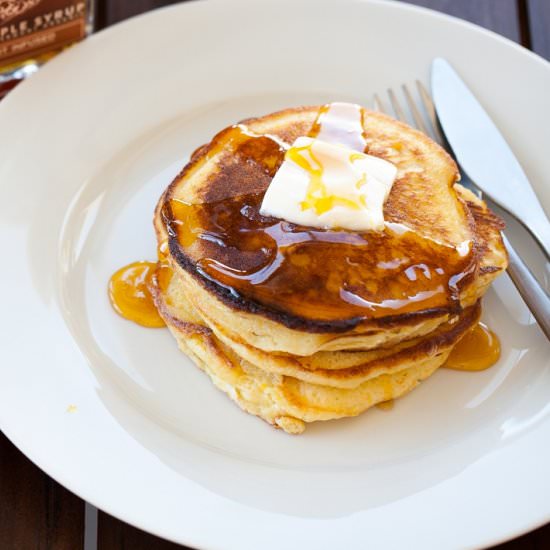 Orange Ginger Ricotta Pancakes