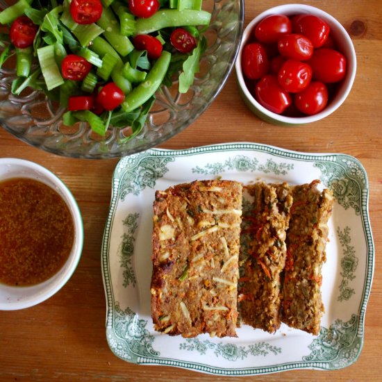 Carrot smoked cheese nut roast