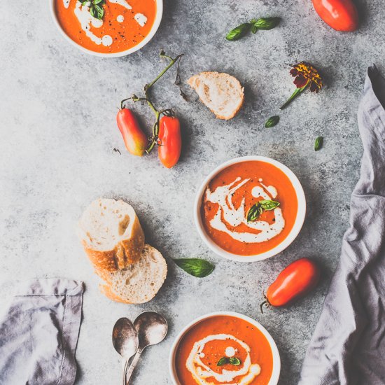 Roasted Tomato Basil Soup