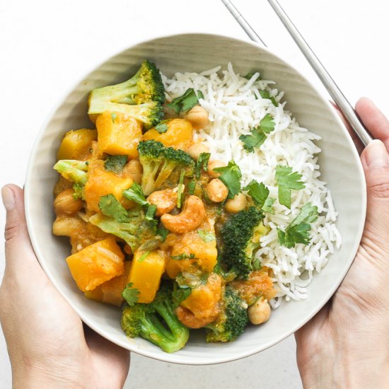 Pumpkin Chickpea Coconut Curry