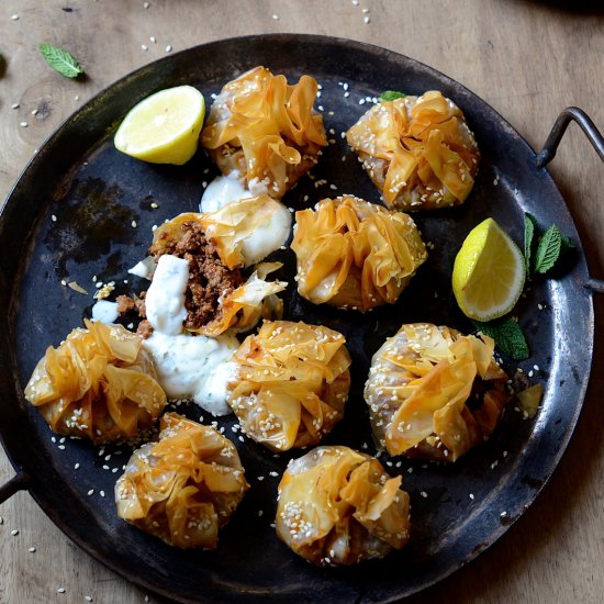 Cumin lamb kofta Phyllo pastries