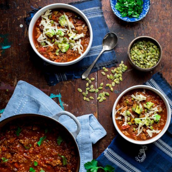 Picadillo Turkey Chili with Quinoa