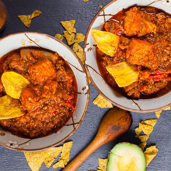 SWEET POTATOES & SPICY CHORIZO STEW