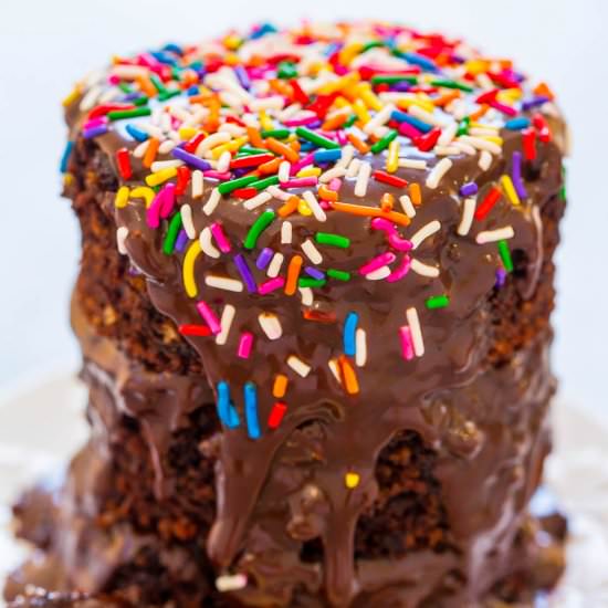 Chocolate Hot Fudge Mini Layer Cake