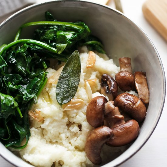 Fried Sage & Whipped Caulimash