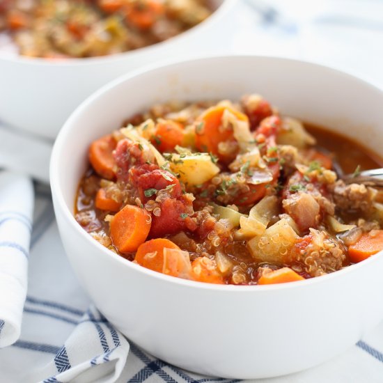 Hamburger Soup with Quinoa