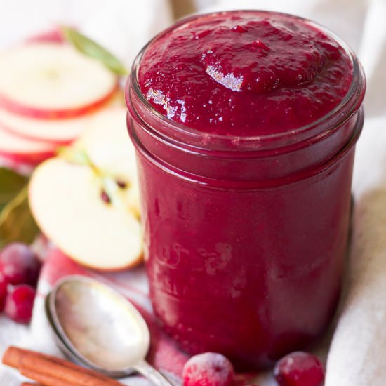 Healthy Cherry Cranberry Sauce