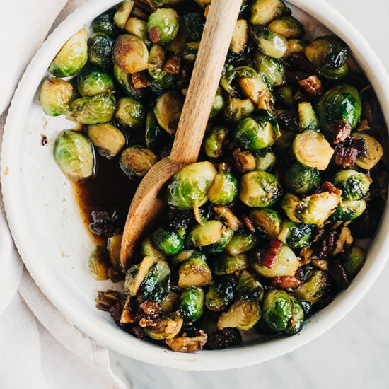 Brussels Sprouts with Maple Bourbon